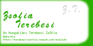 zsofia terebesi business card
