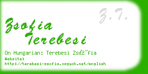 zsofia terebesi business card